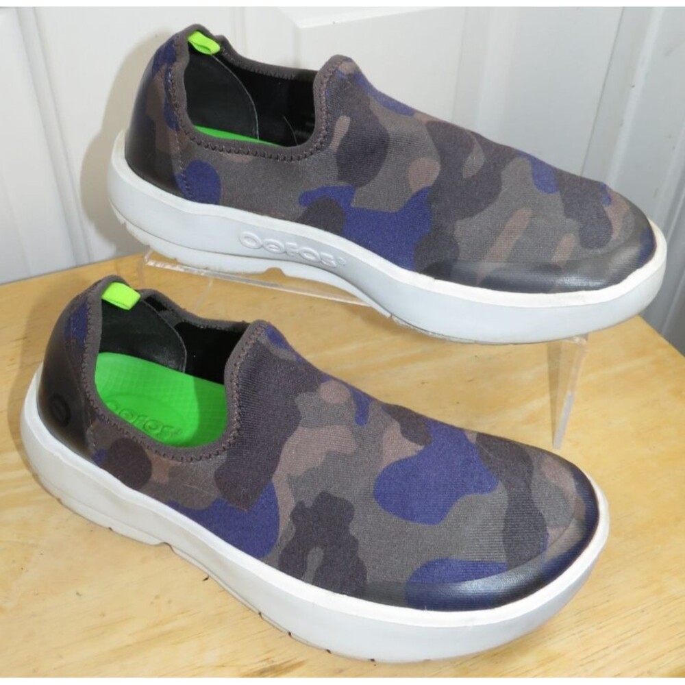 OOFOS OOmg EeZee Womens Size 8/EU 39 Brown Camo Casual Slip On Recovery Shoes
